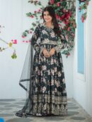 CHINNON PRINTED WITH SEQUENCE WORK GOWN