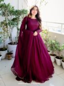 Heavy Faux Georgette Gown & Dupatta Set