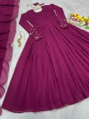 Heavy Faux Georgette Gown & Dupatta Set