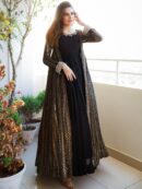 Heavy Faux Georgette Gown & Koti Set