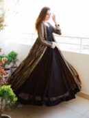 Heavy Faux Georgette Gown & Koti Set