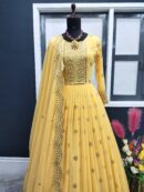 Heavy Faux Georgette Gown & Dupatta Set