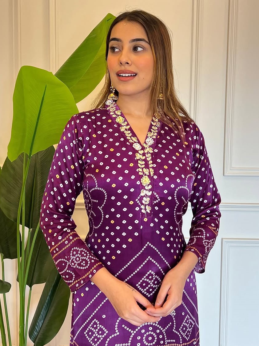 Kurti With Pant & Dupatta Set