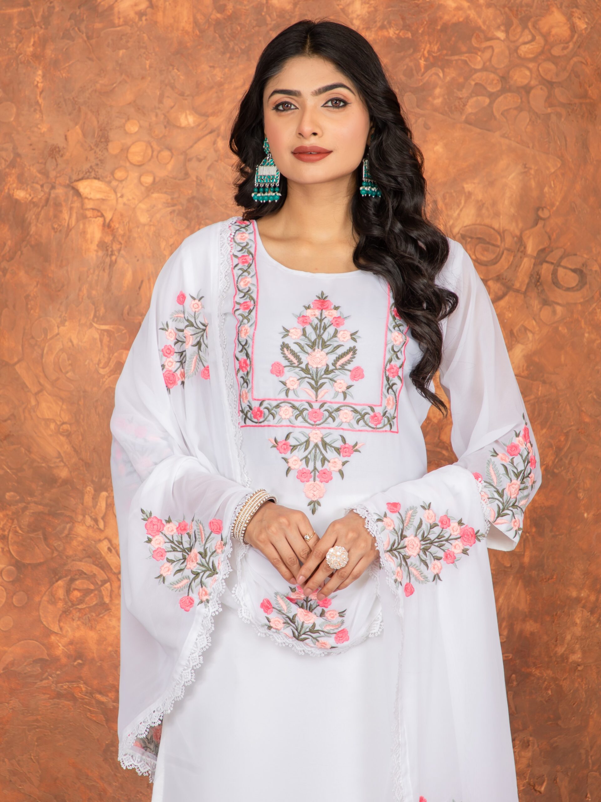 Kurti With Pant & Dupatta Set