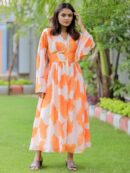 Flower Printed Georgette Maxi Dress