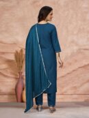 Cottan Blend Kurti With Pant & Dupatta Set
