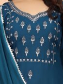 Cottan Blend Kurti With Pant & Dupatta Set