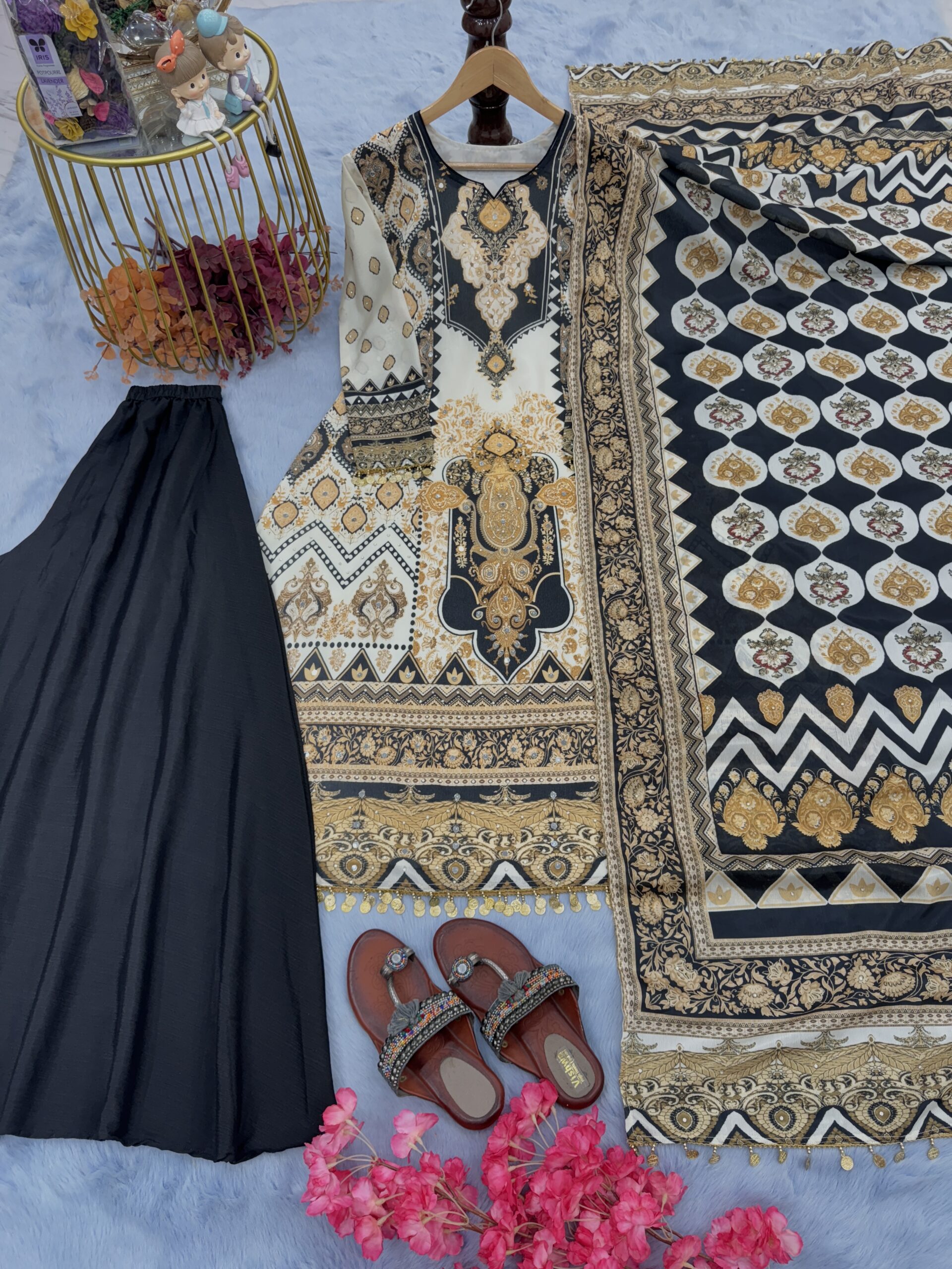 Top Palazzo And Dupatta Set