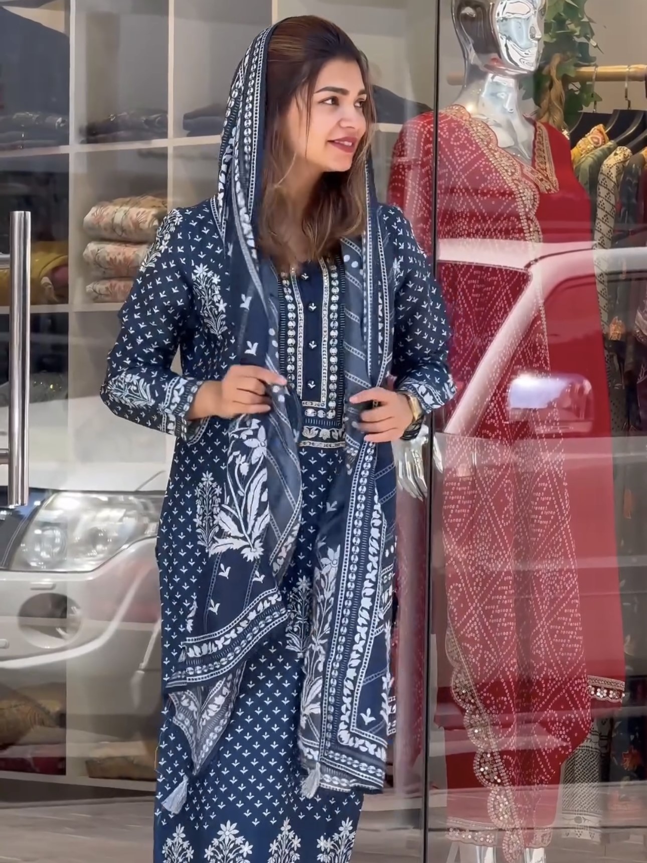 READYMADE COTTON TOP BOTTOM & DUPATTA SET - Image 6