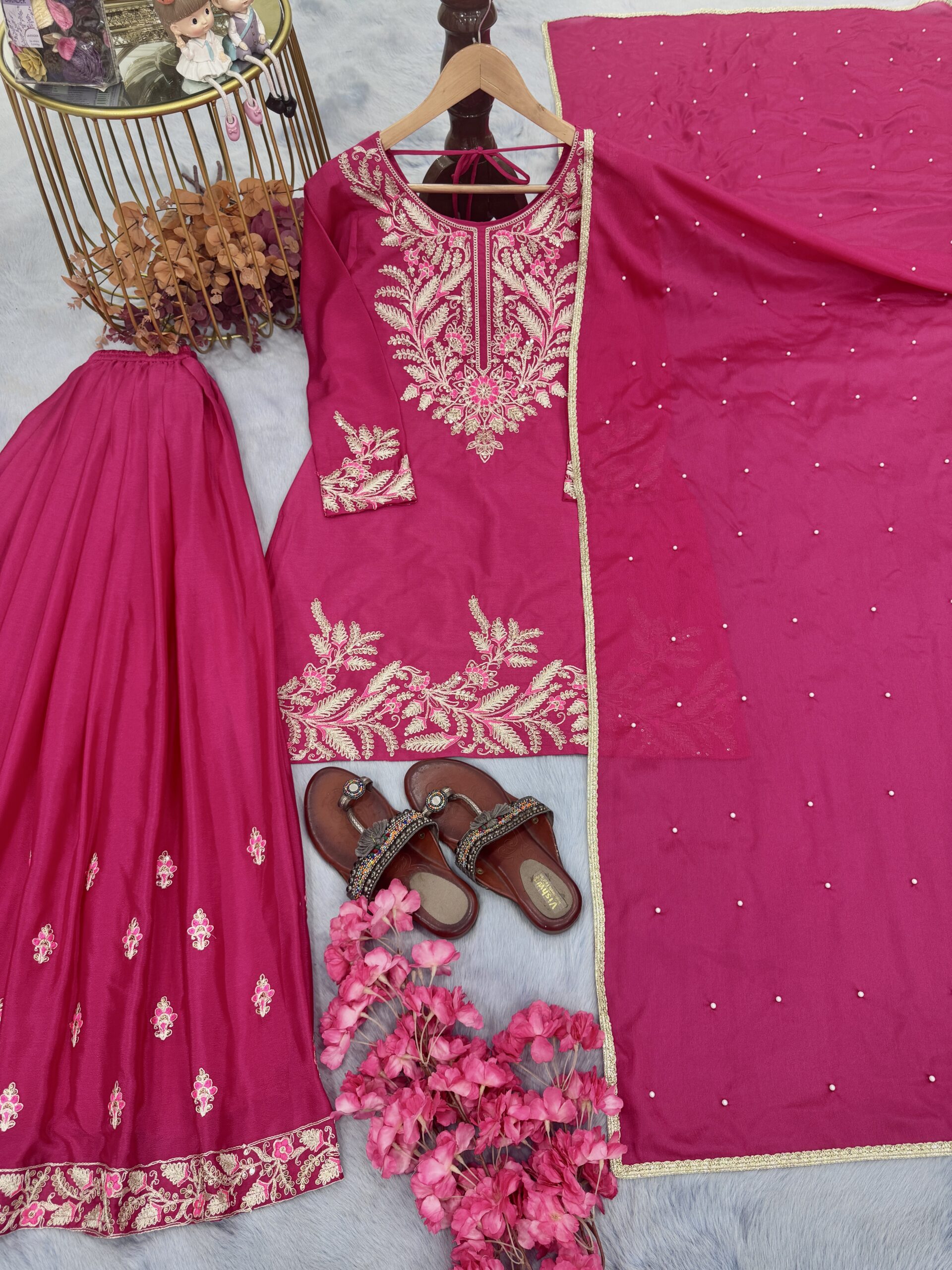 Top Palazzo And Dupatta Set