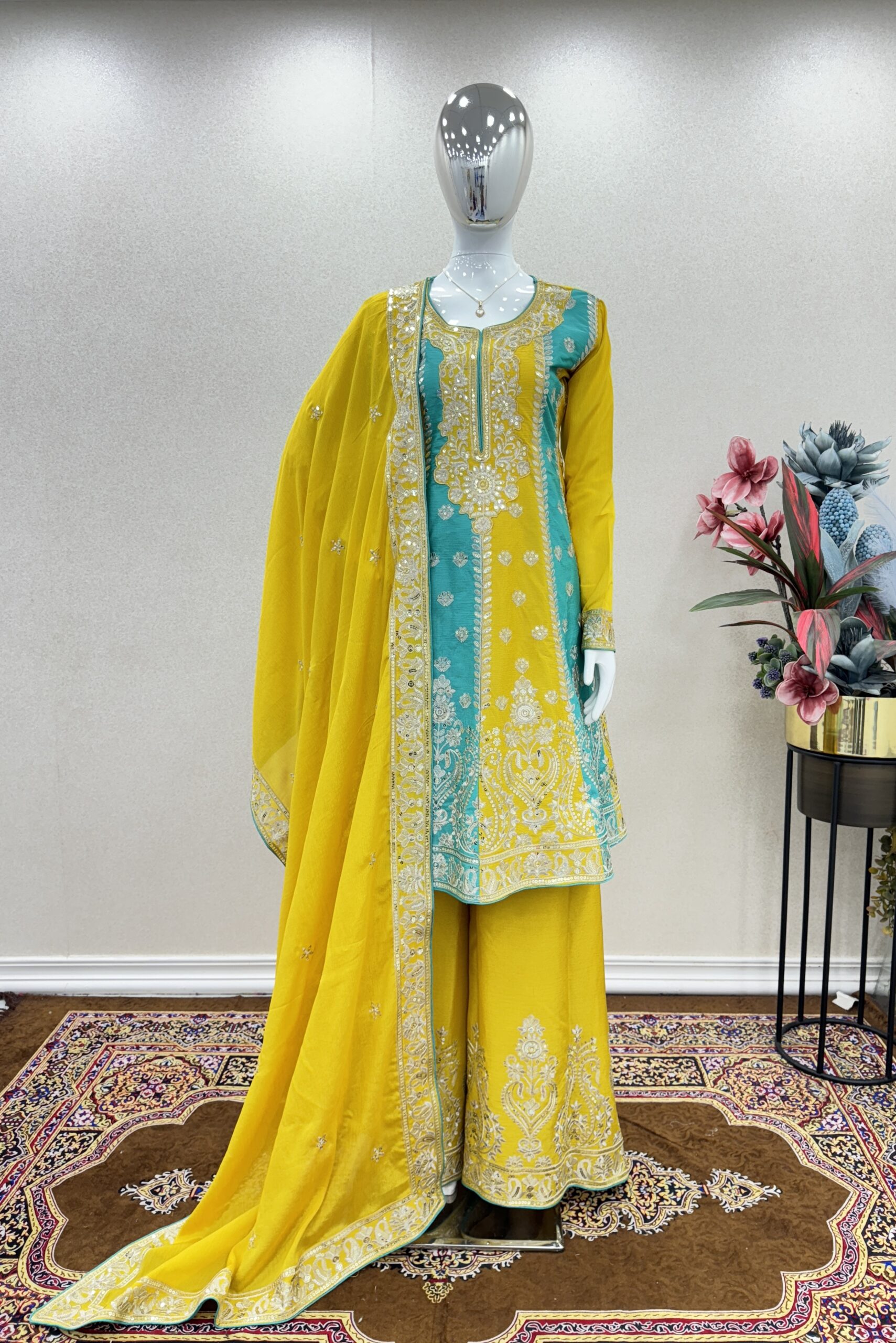 Top Palazzo And Dupatta Set - Image 3
