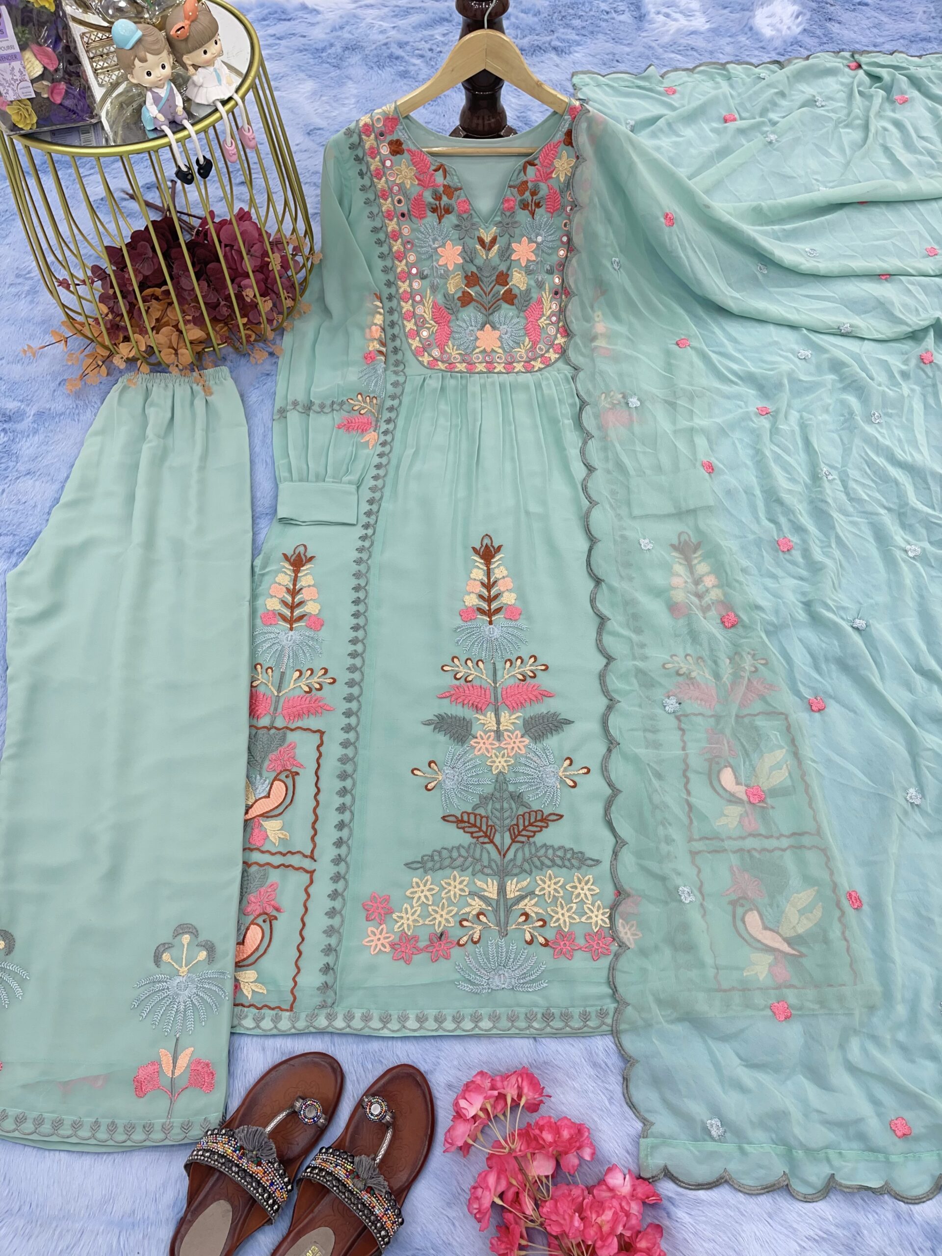 Top Palazzo And Dupatta Set