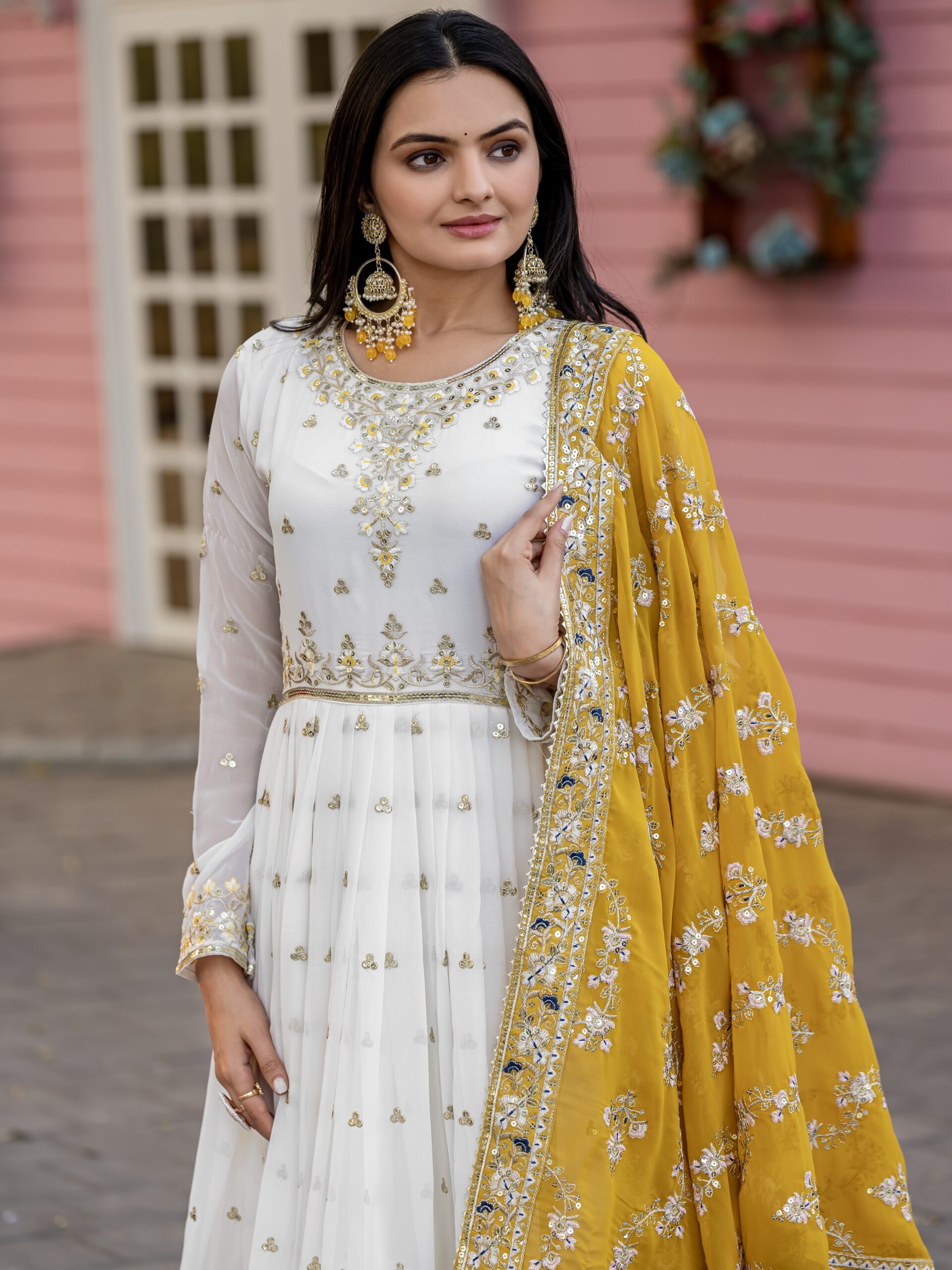 Gown , Dupatta & Bottom Set
