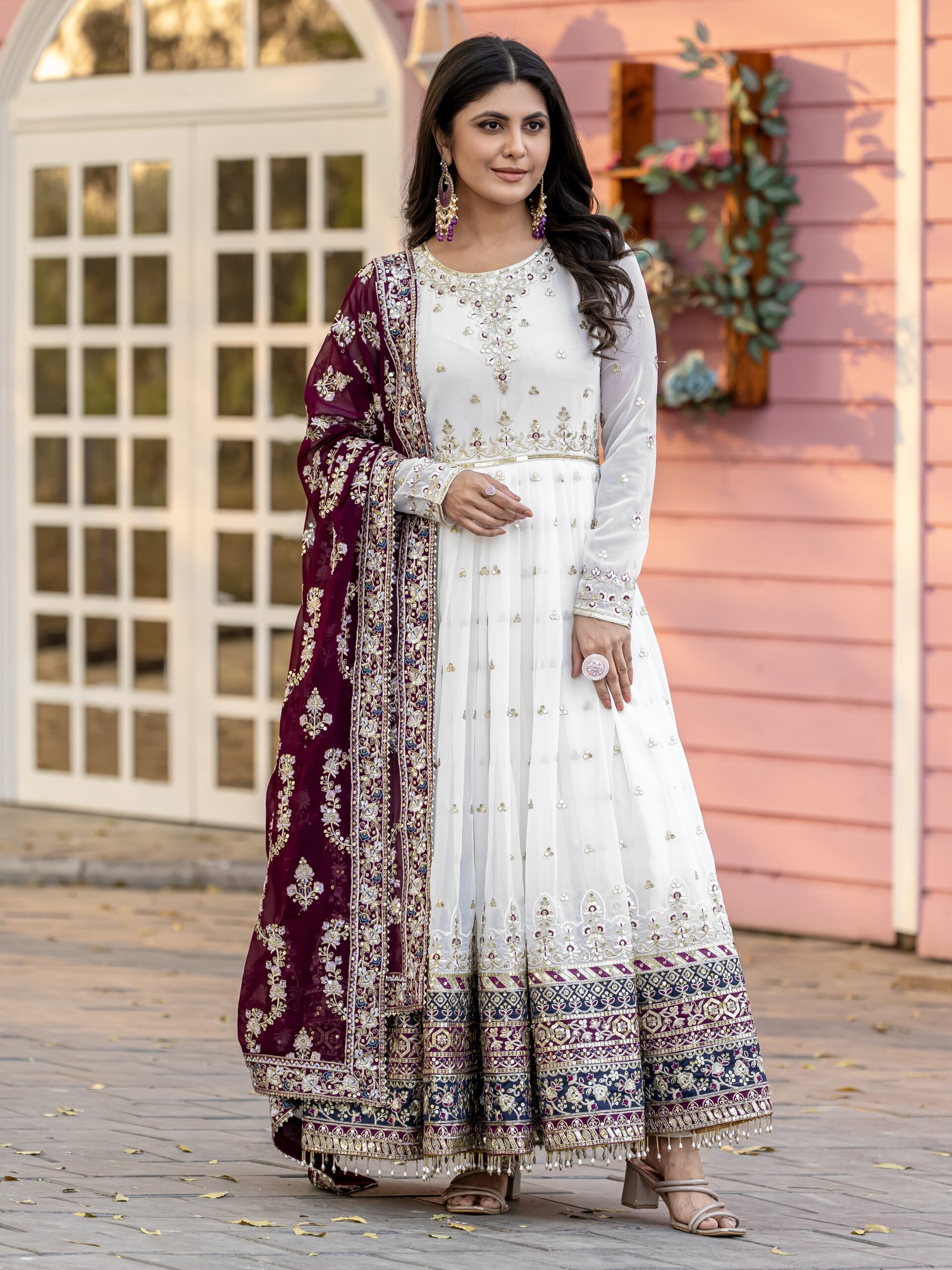 Gown , Dupatta & Bottom Set