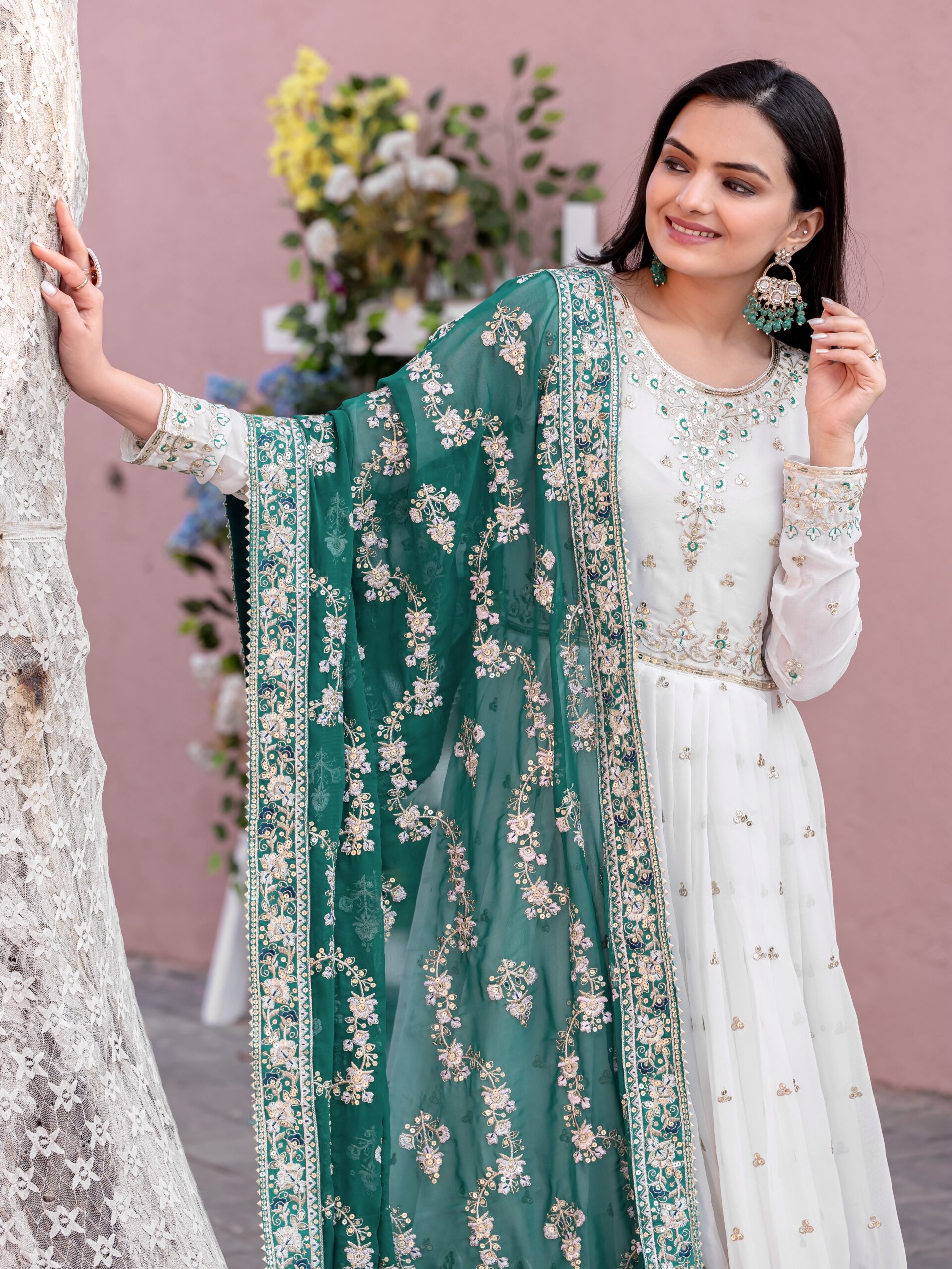 Gown , Dupatta & Bottom Set