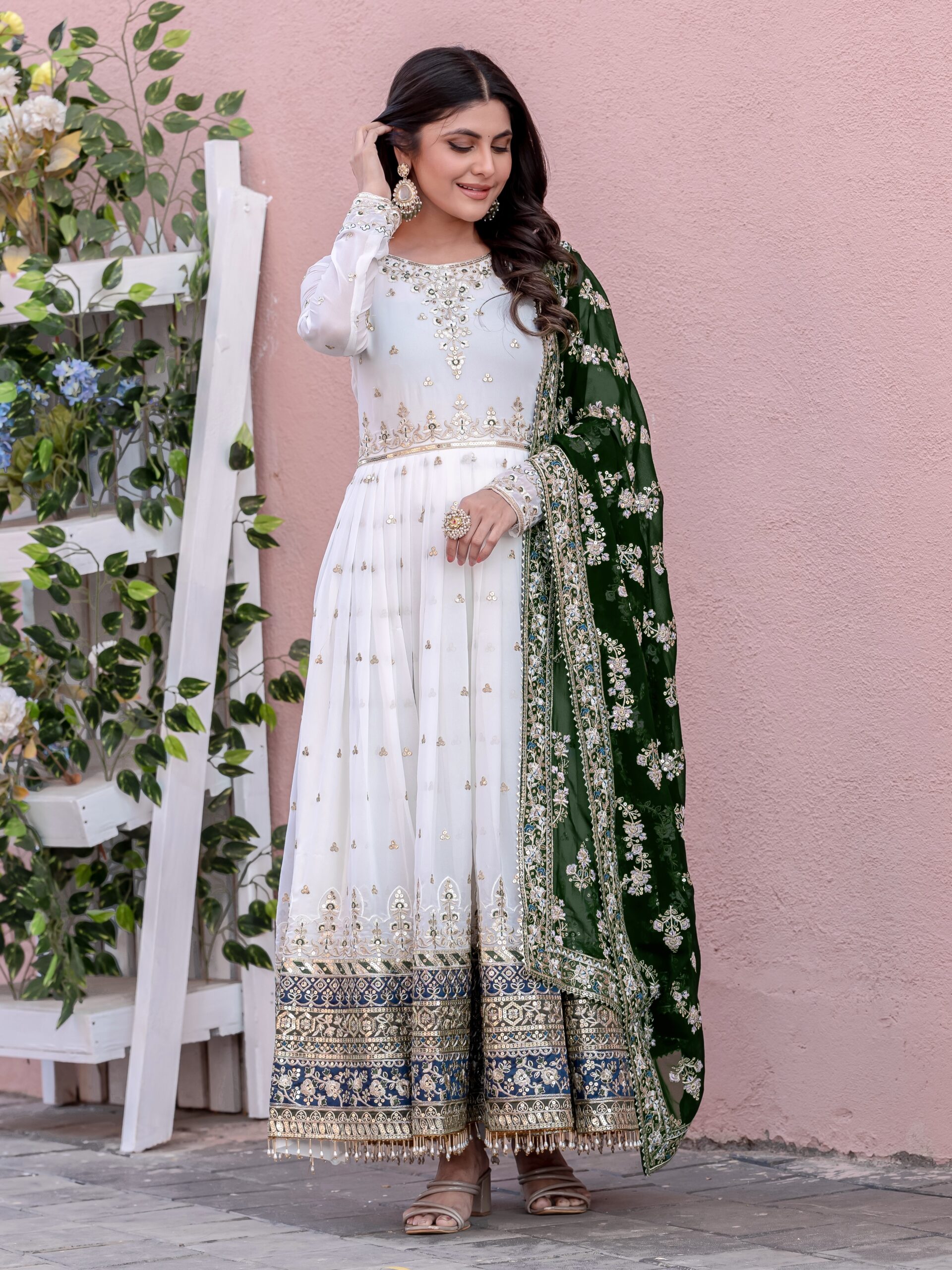 Gown , Dupatta & Bottom Set