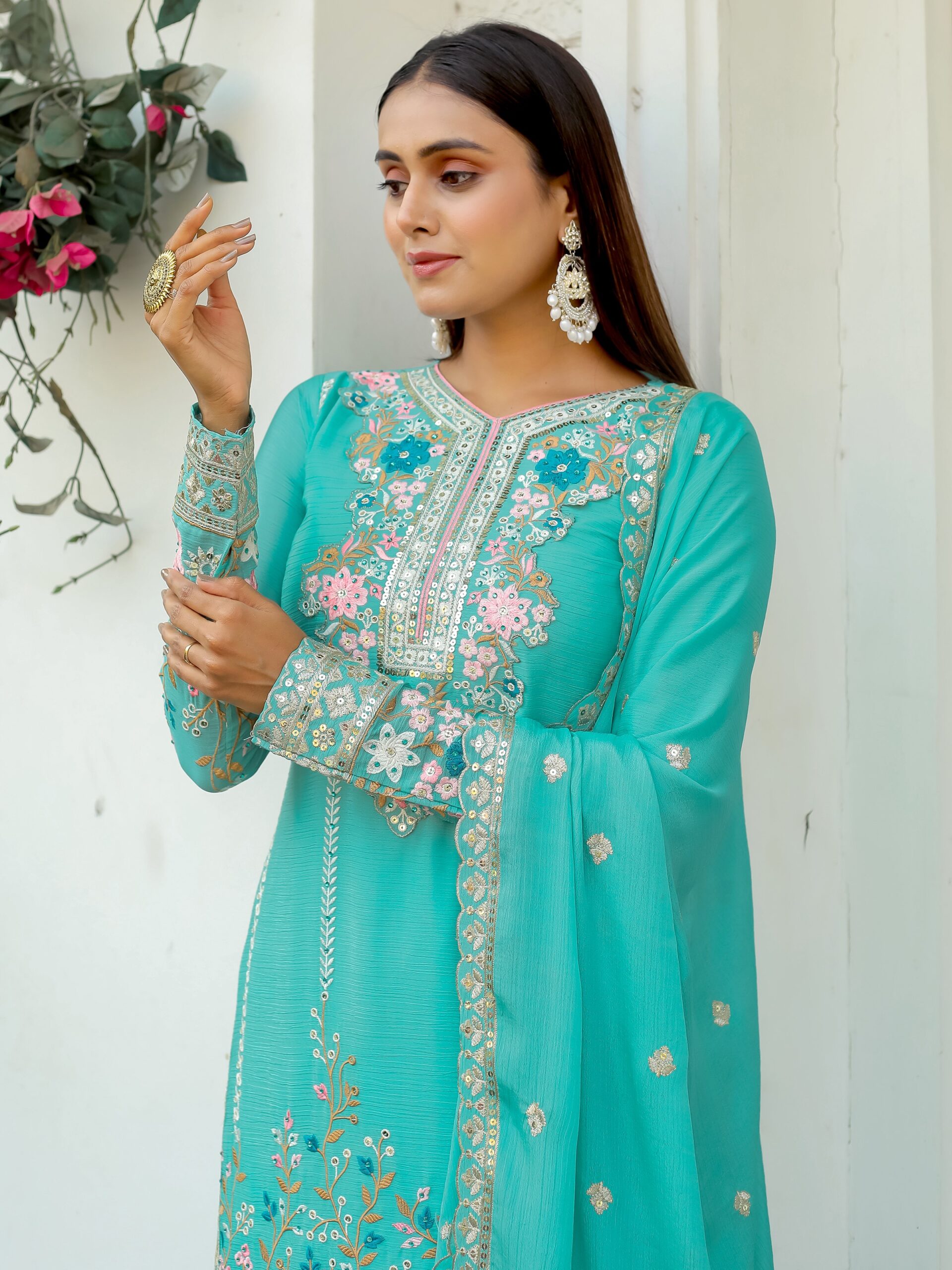 Top Palazzo And Dupatta Set