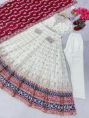 Faux Georgette Gown - Dupatta & Bottom Set