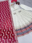 Faux Georgette Gown - Dupatta & Bottom Set
