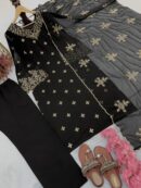 Foux Georgette Top Palazzo And Dupatta Set