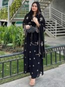 Foux Georgette Top Palazzo And Dupatta Set