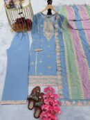Top Palazzo & Multi Color Dupatta Set