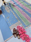 Top Palazzo & Multi Color Dupatta Set