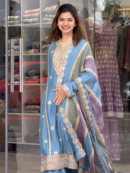 Top Palazzo & Multi Color Dupatta Set