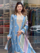 Top Palazzo & Multi Color Dupatta Set