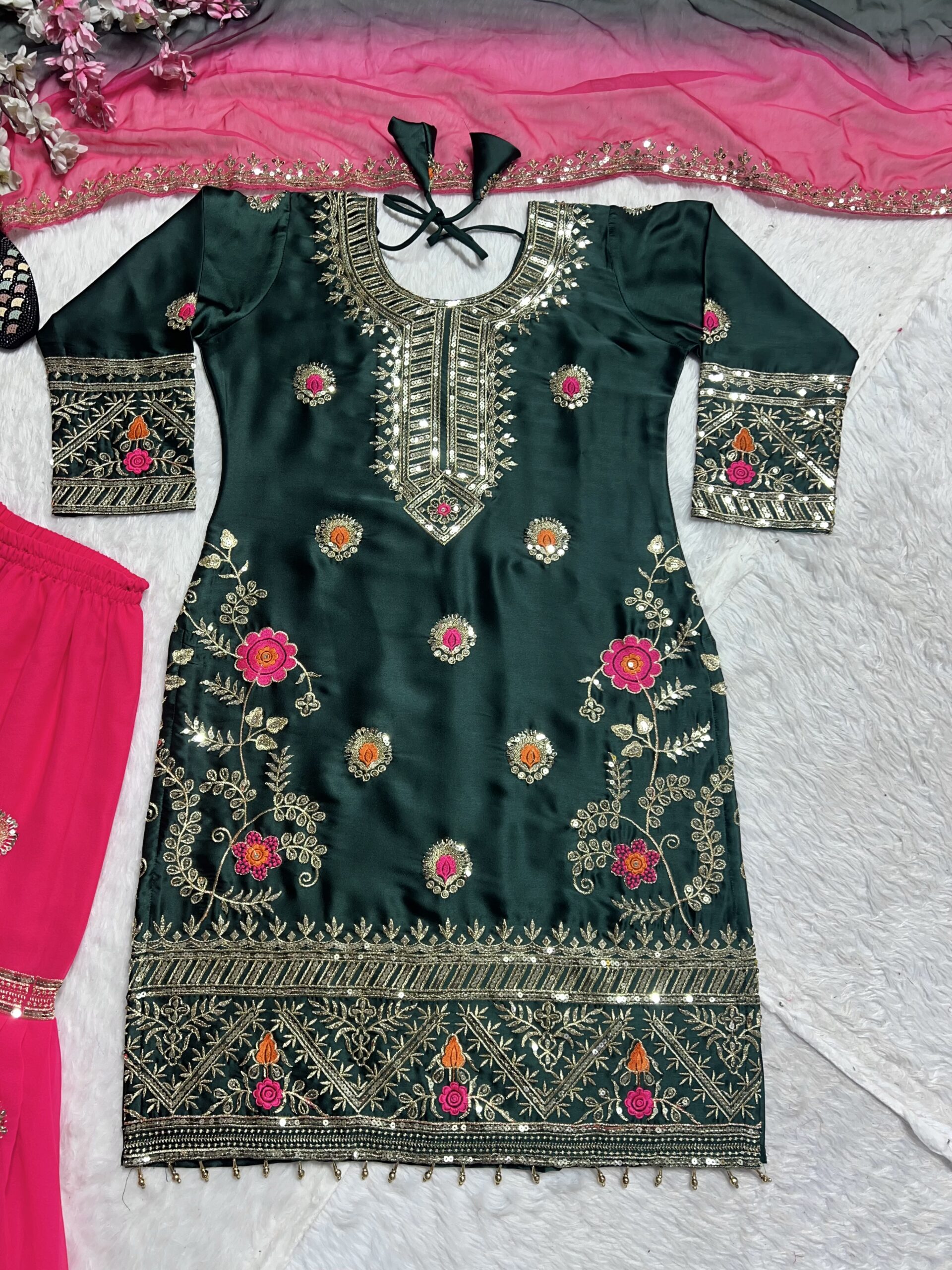 Top - Sarara Palazzo And Dupatta Set