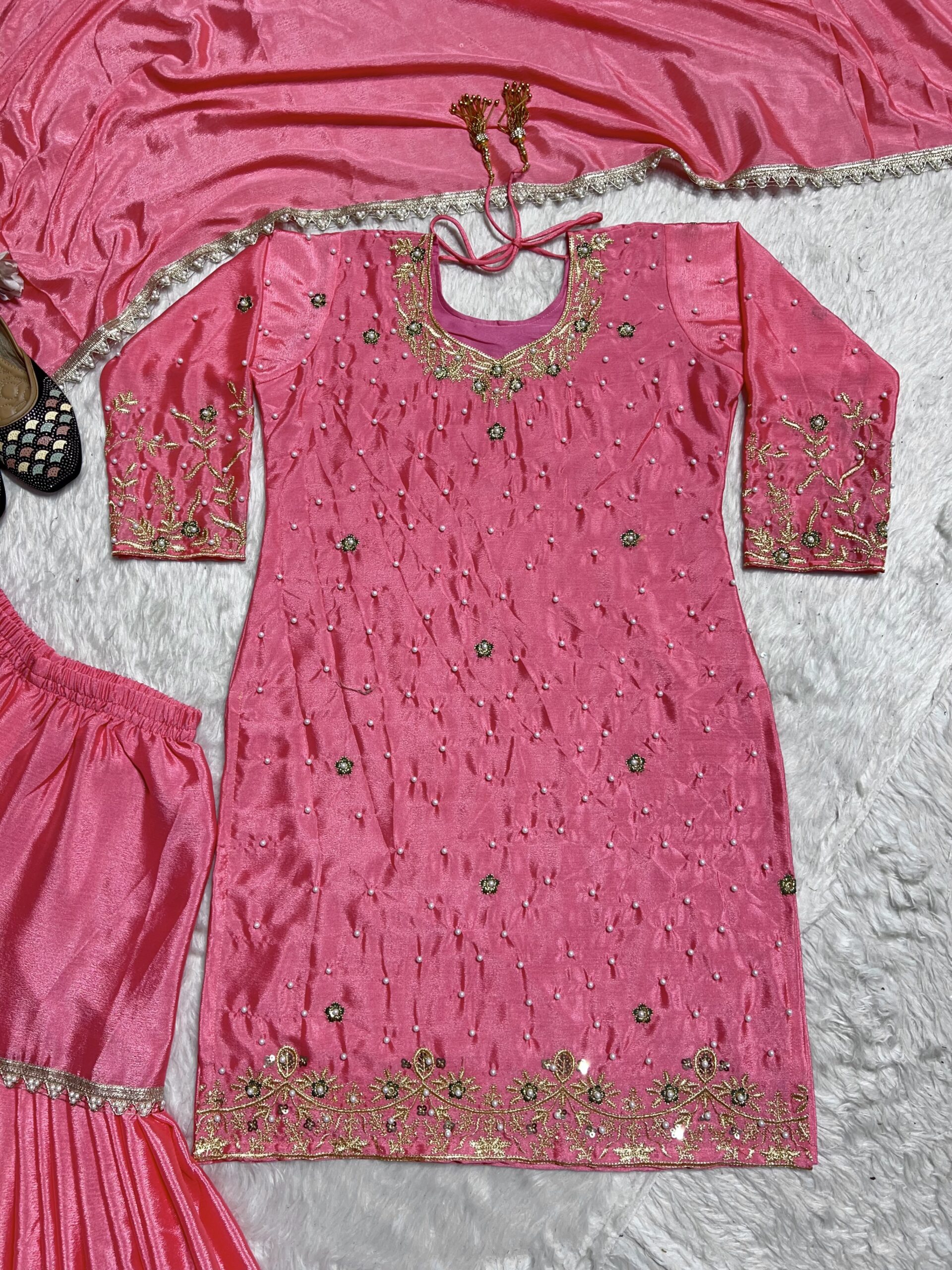 Top - Palazzo And Dupatta Set