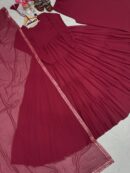 Ruffles Gown - Dupatta And Palazzo Set