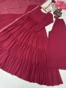 Ruffles Gown - Dupatta And Palazzo Set