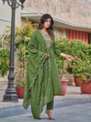 Chanderi Kurta With Pant And heavy embroidery Dupata Set