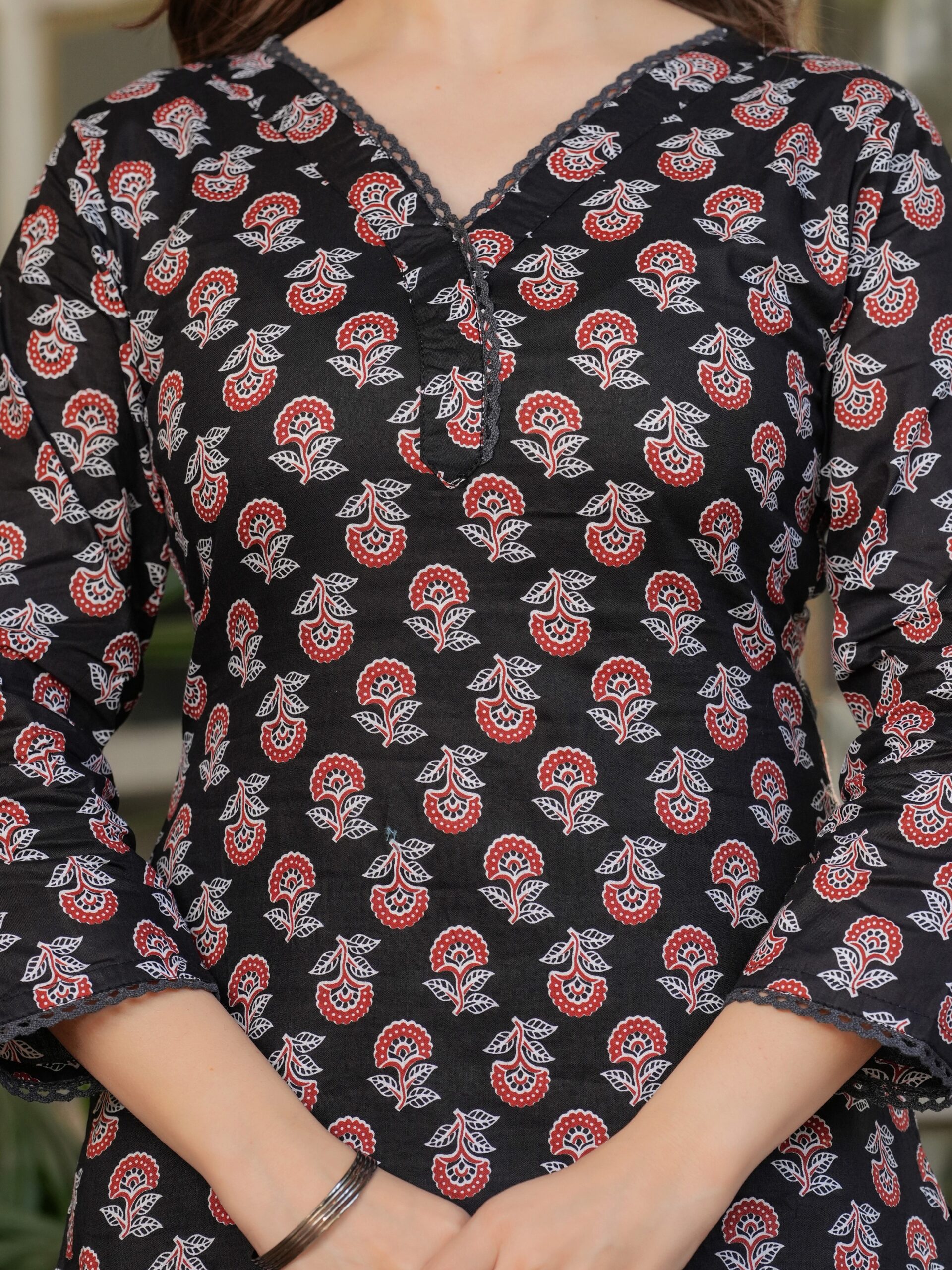 Black Kurta with Pant And Dupatta - Image 12