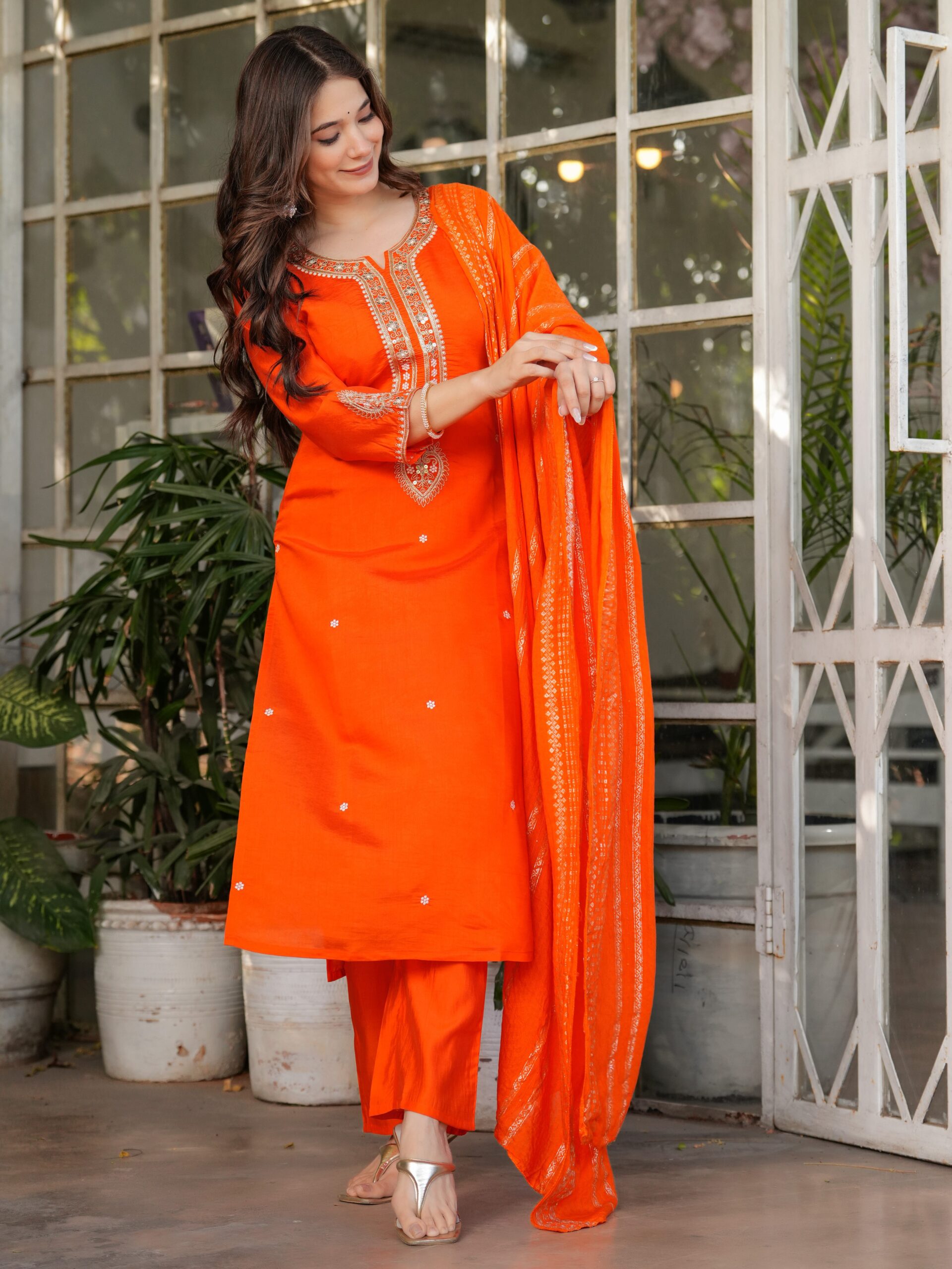 Kurta With Pant And Dupatta - Image 12