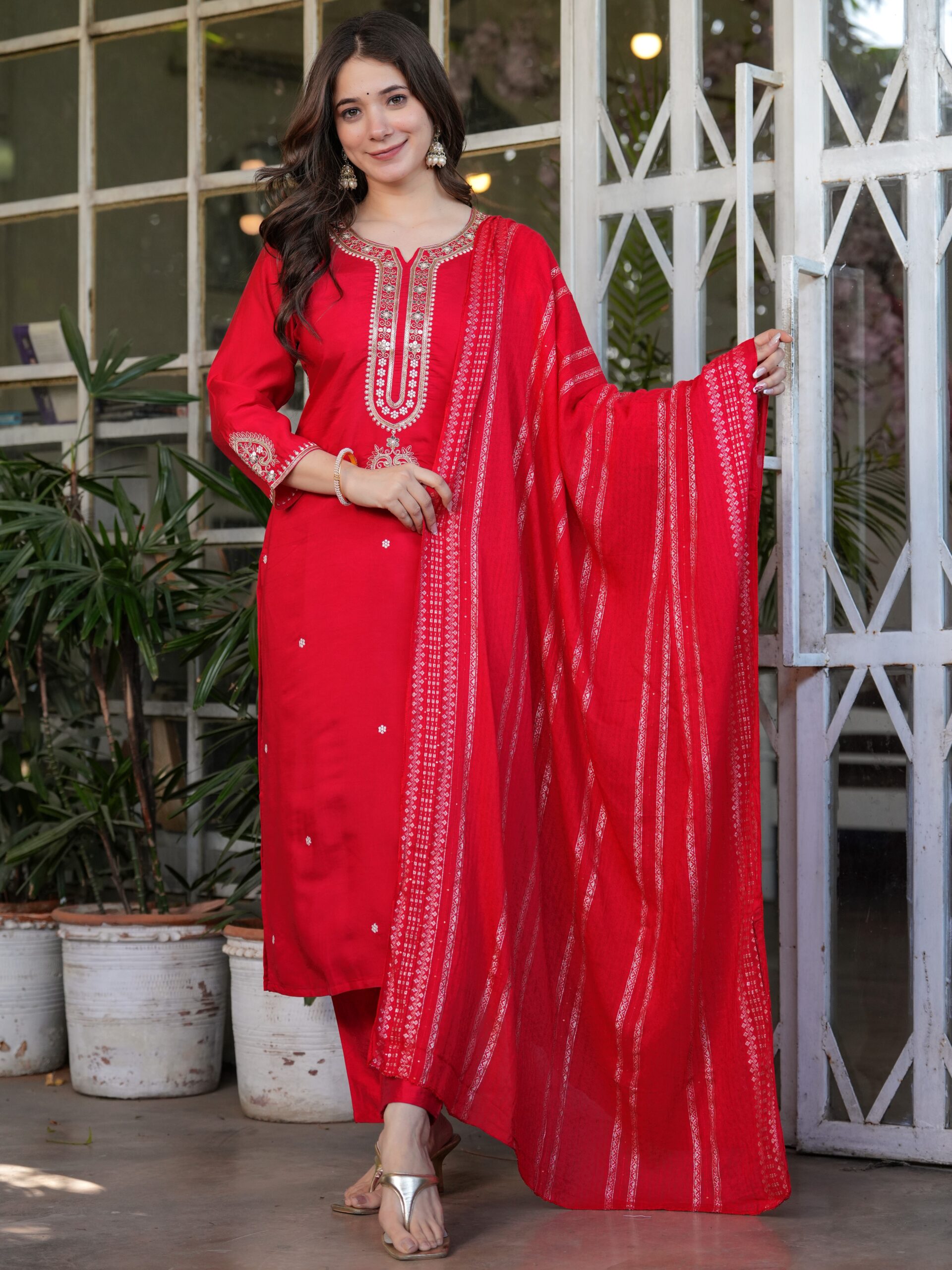 Kurta With Pant And Dupatta - Image 8