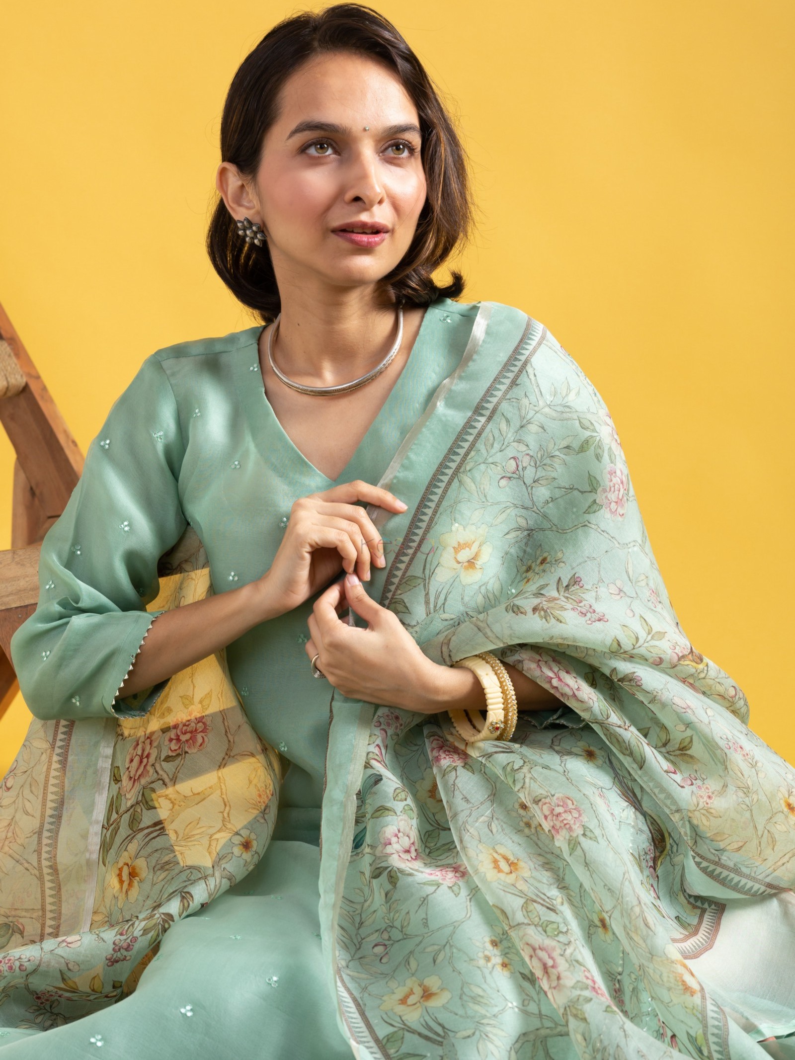 Kurti with Pant And Dupatta Set
