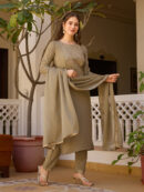 Rayon Kurti With Pant & Dupatta Set