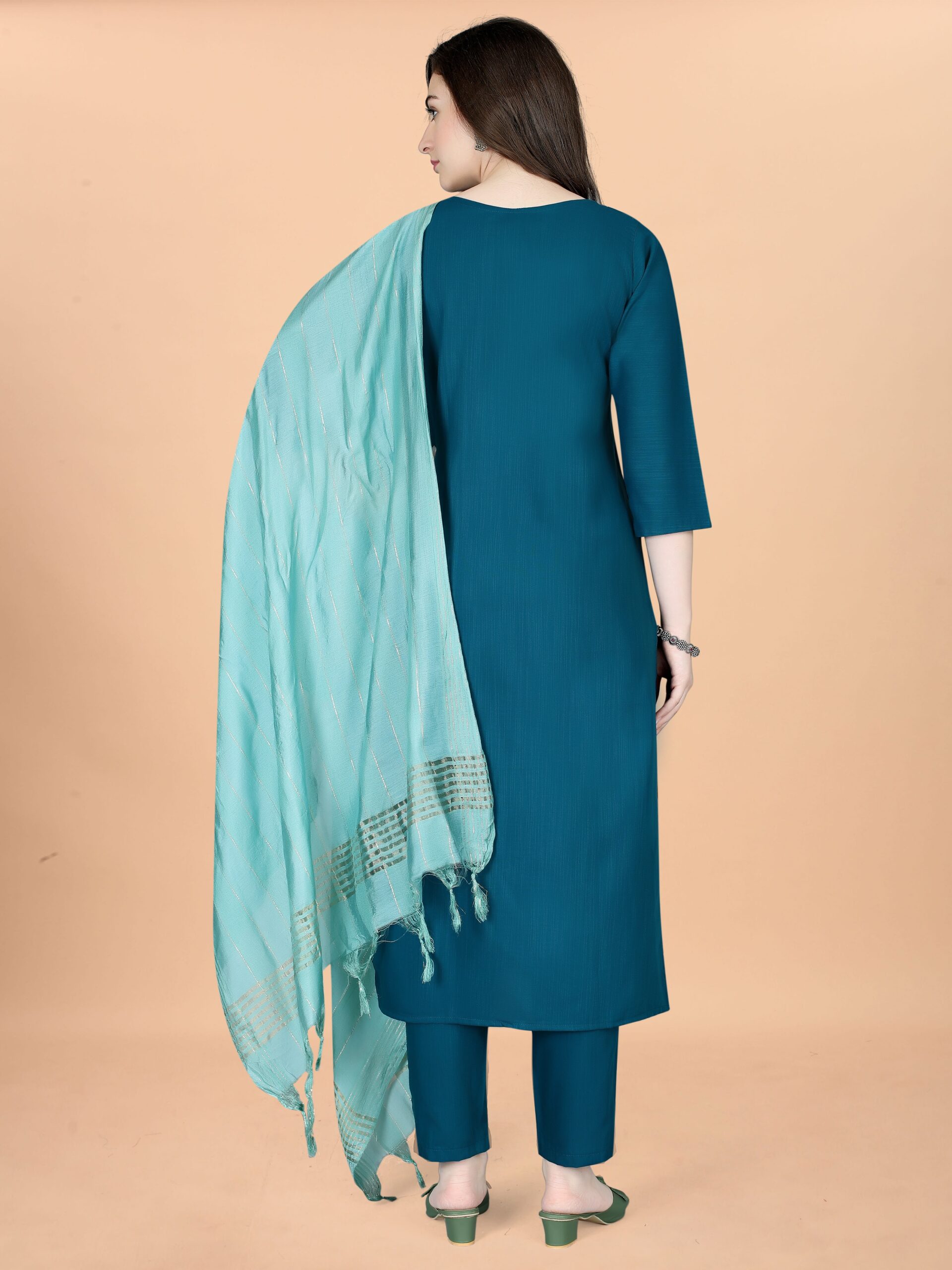 Kurti With Pant And Dupatta Set - Image 5