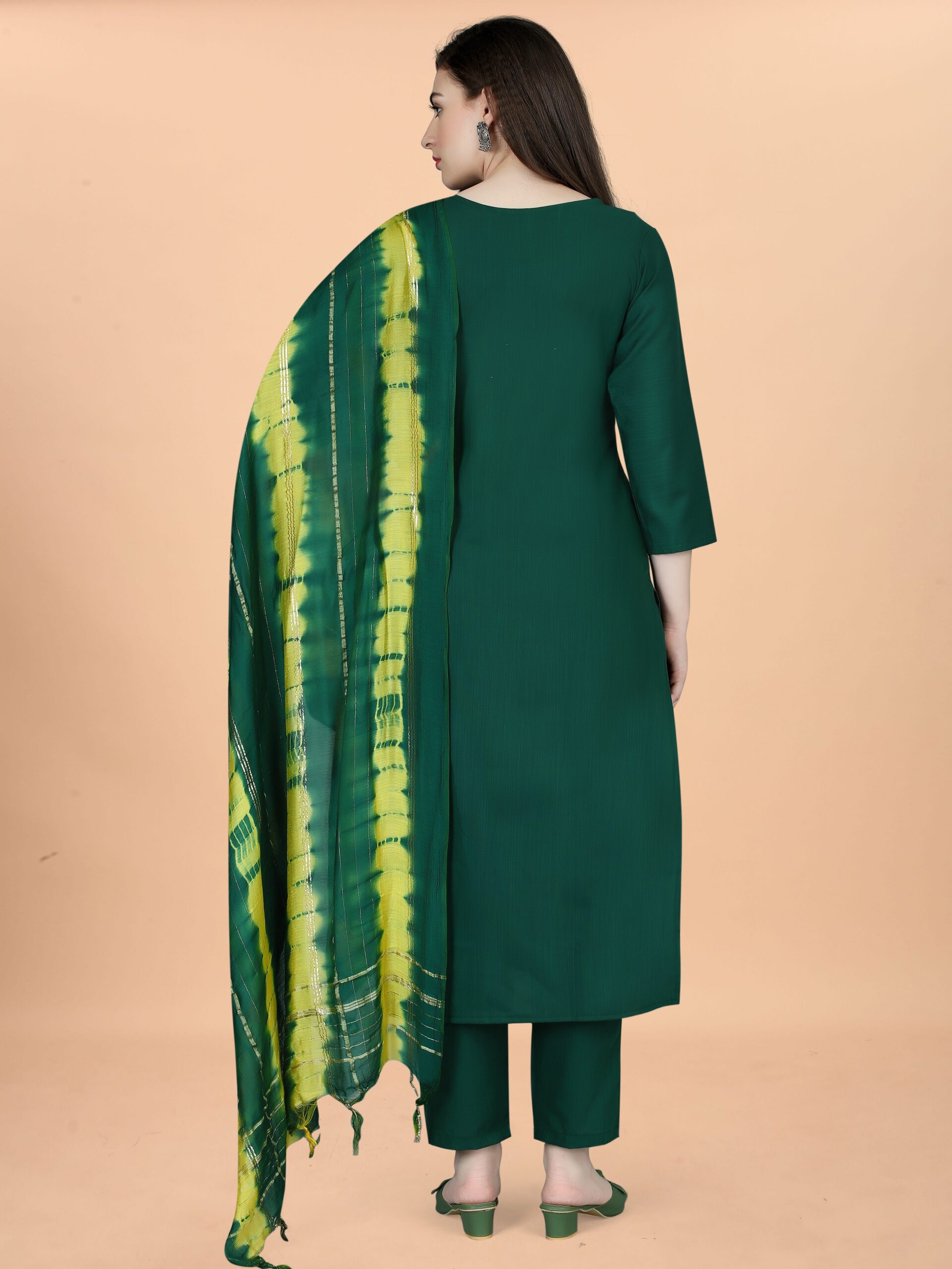 embroidery Kurta With Pant And Dupata Set - Image 5