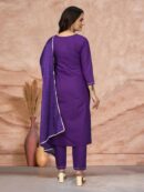 Cottan Blend Kurti With Pant & Dupatta Set
