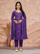 Cottan Blend Kurti With Pant & Dupatta Set