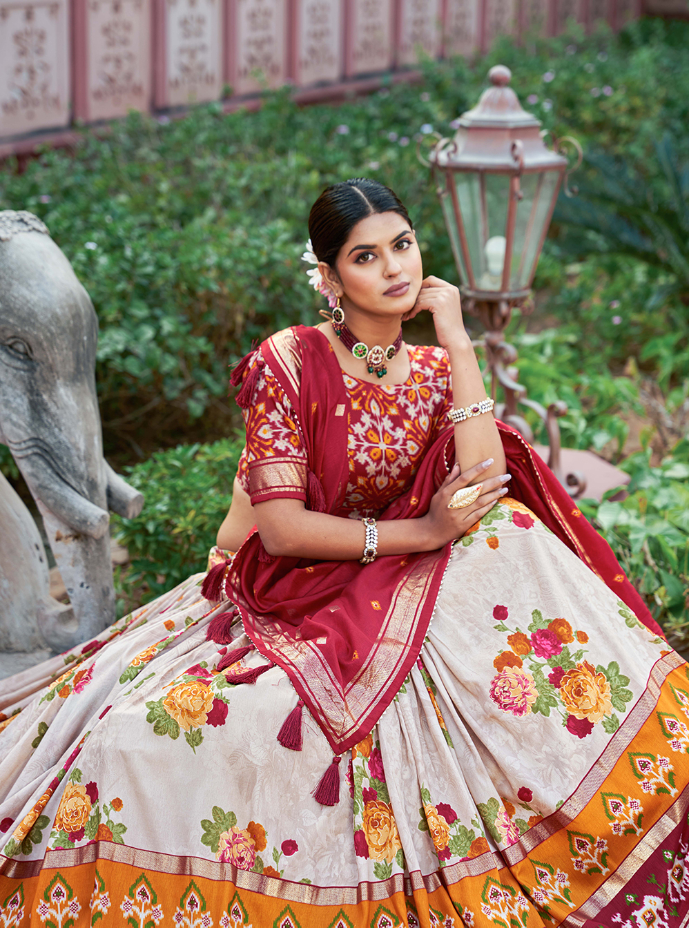 Tusser Silk Lehenga Choli
