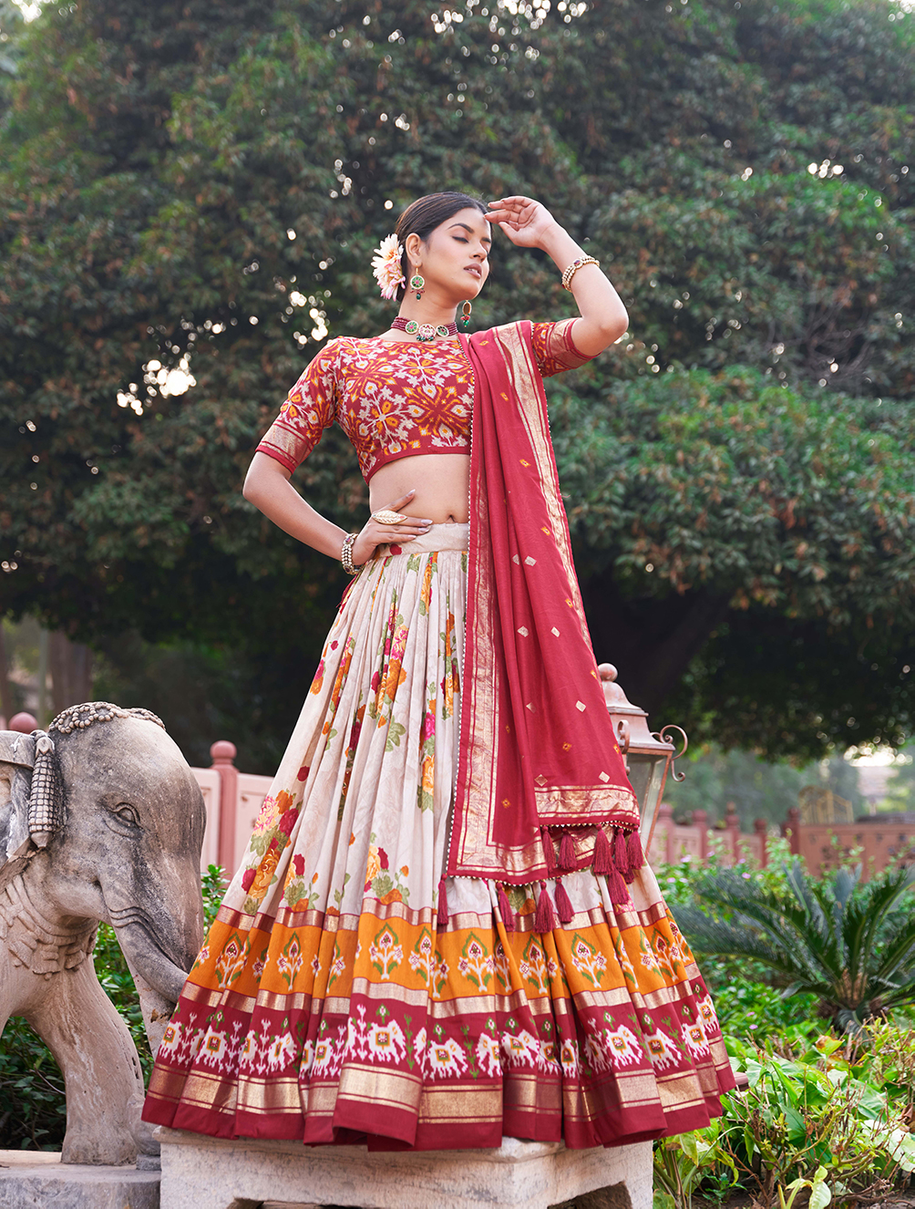Tusser Silk Lehenga Choli - Image 5