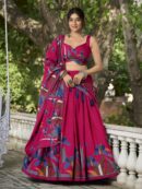 Floral Print With Foil Work Lehenga Choli