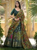 Floral Print With Foil Work Lehenga Choli