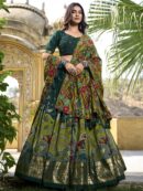 Floral Print With Foil Work Lehenga Choli