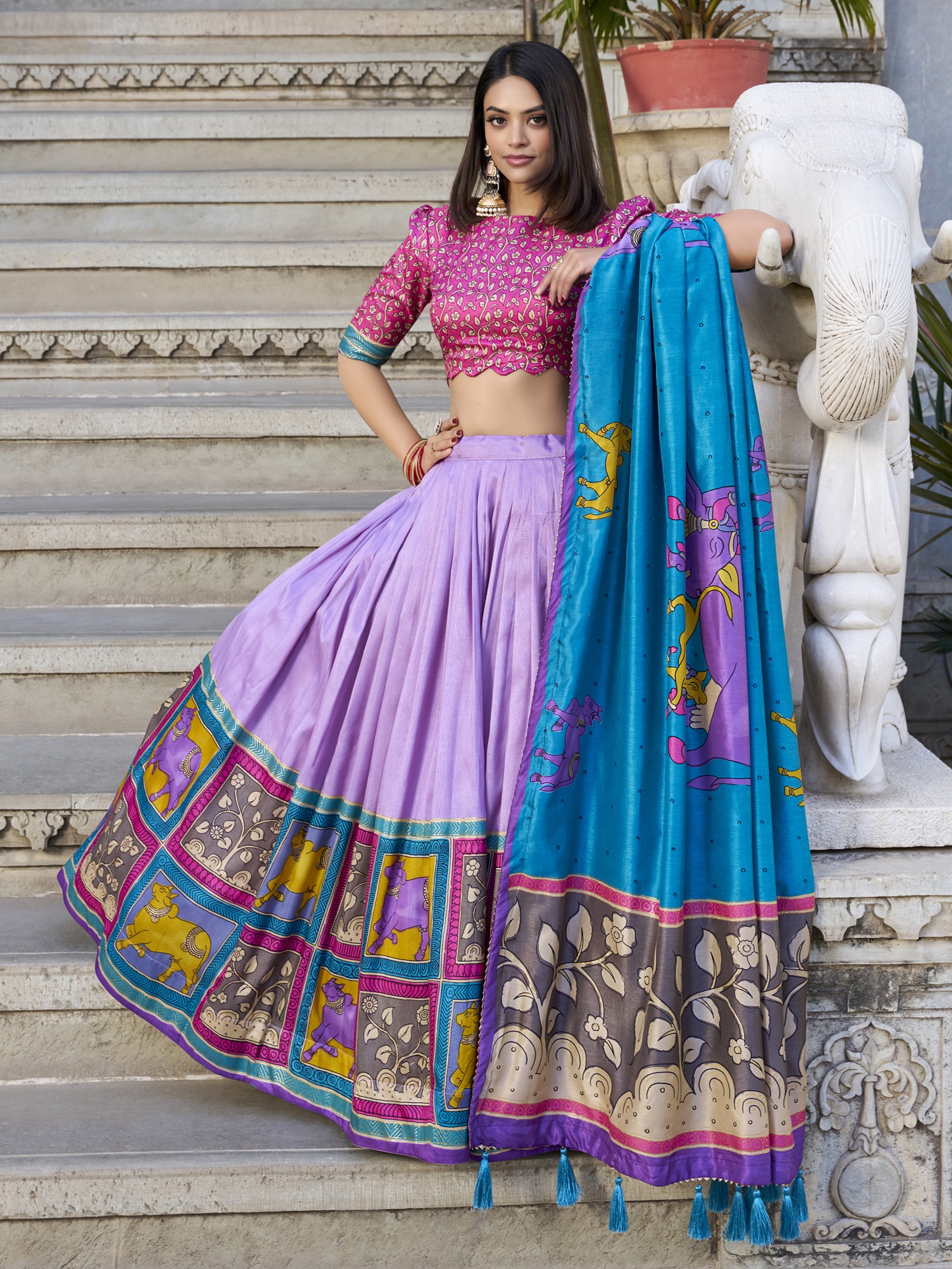 Tusser Silk Lehenga Choli - Image 4