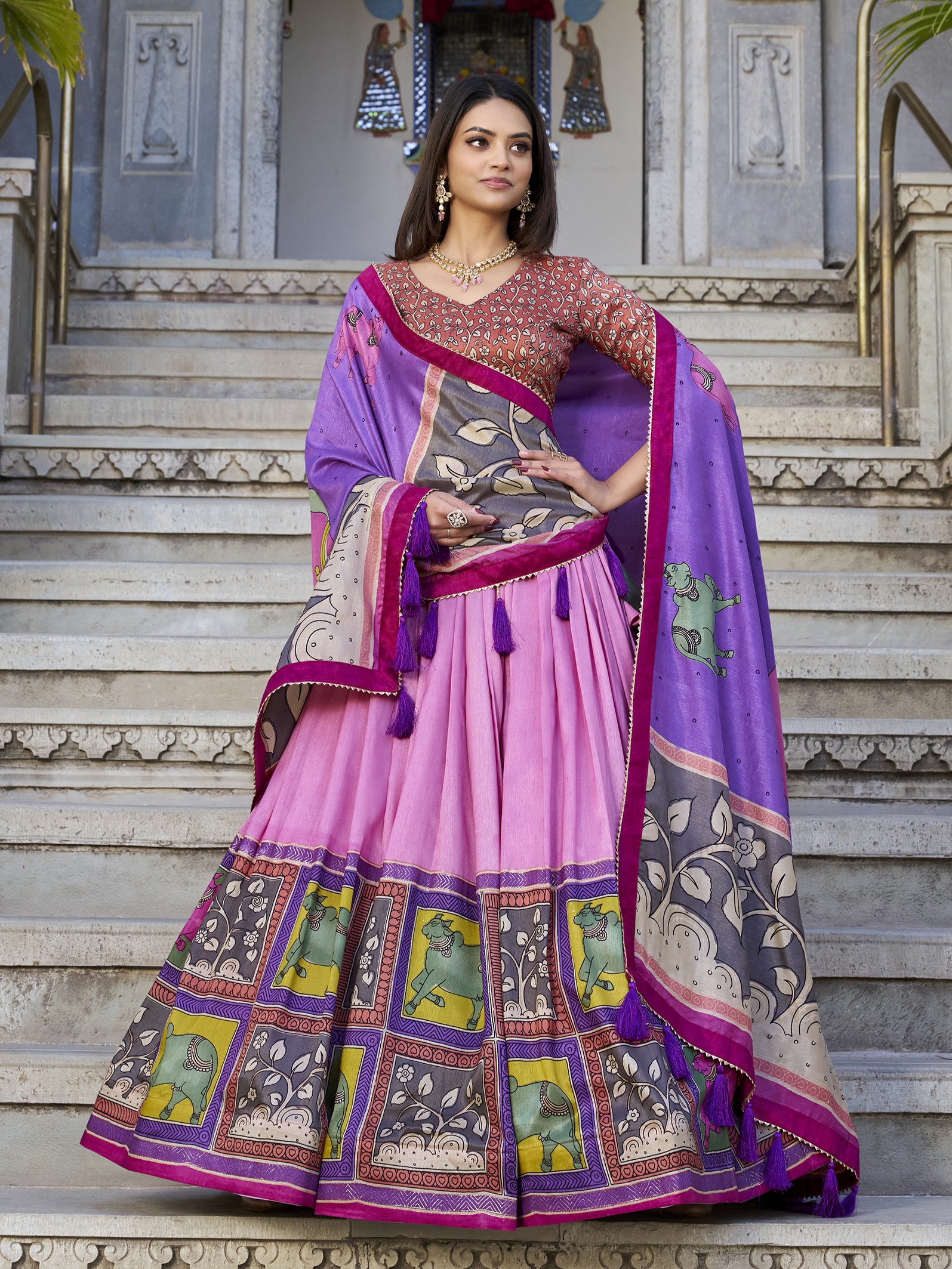 Tusser Silk Lehenga Choli
